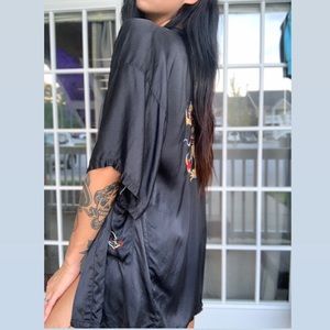 Vintage embroidered dragon oriental kimono